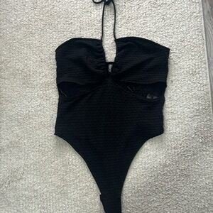 Halter cut out body suit